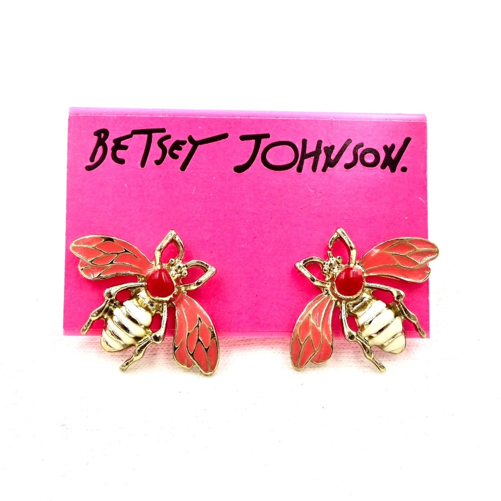 BETSEY JOHNSON EARRINGS FLY BEE BUG